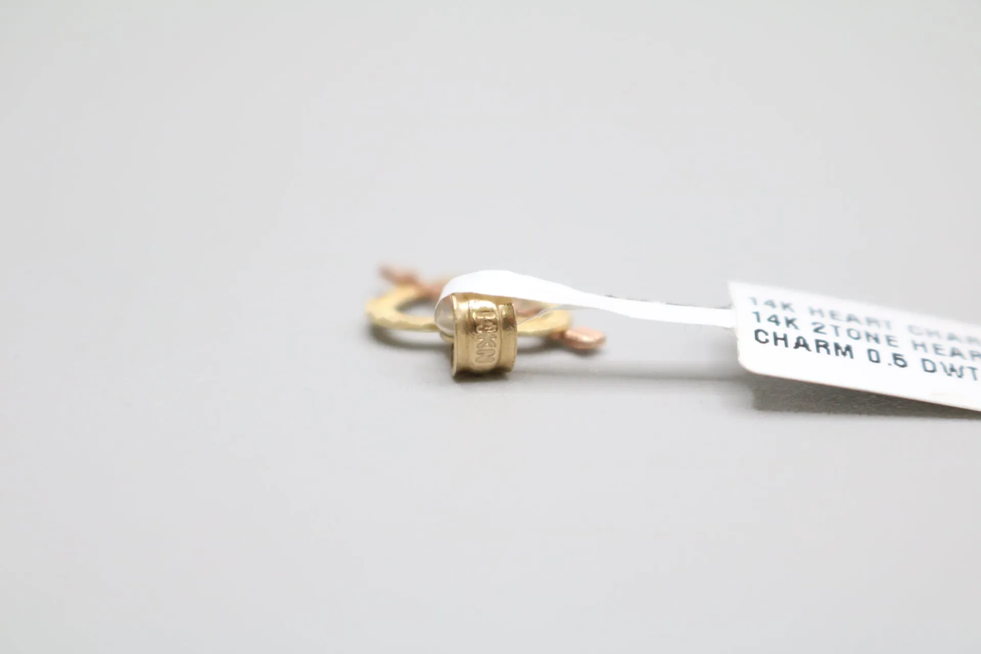 14K 2 Tone Gold “I Love You” Charm
