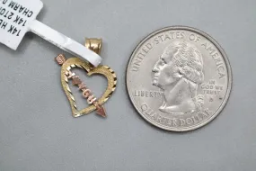 14K 2 Tone Gold “I Love You” Charm