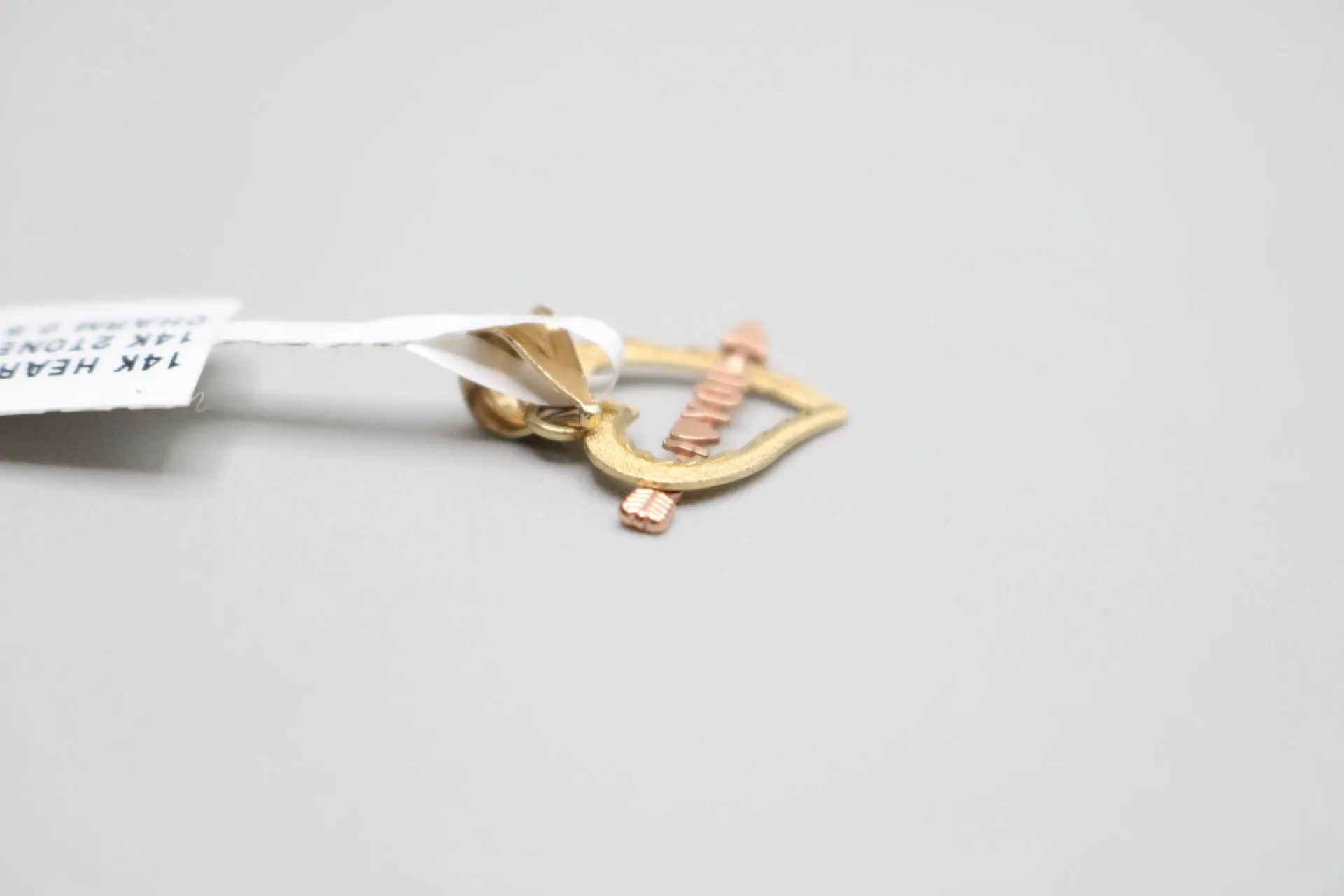 14K 2 Tone Gold “I Love You” Charm
