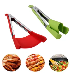 2 in 1 Non-Stick Heat Resistant Spatula and Tongs