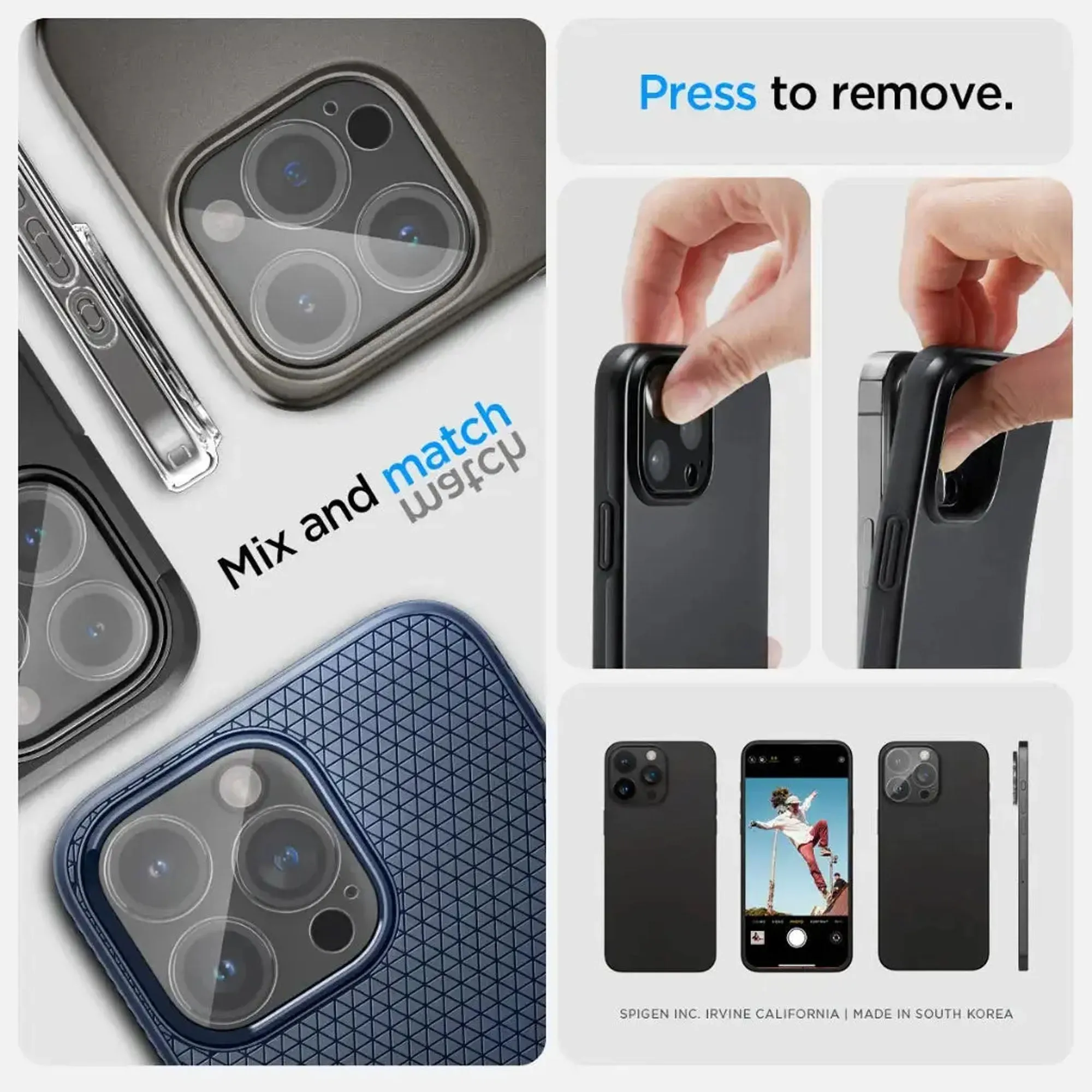 [2 PACK] Spigen Camera Lens Protector for iPhone 16 Pro Max / 16 Pro / 15 Pro Max / 15 Pro / 14 Pro Max / 14 Pro