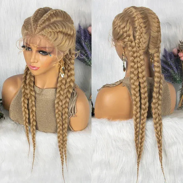 26 Inches Braided Synthetic Lace Front Wig