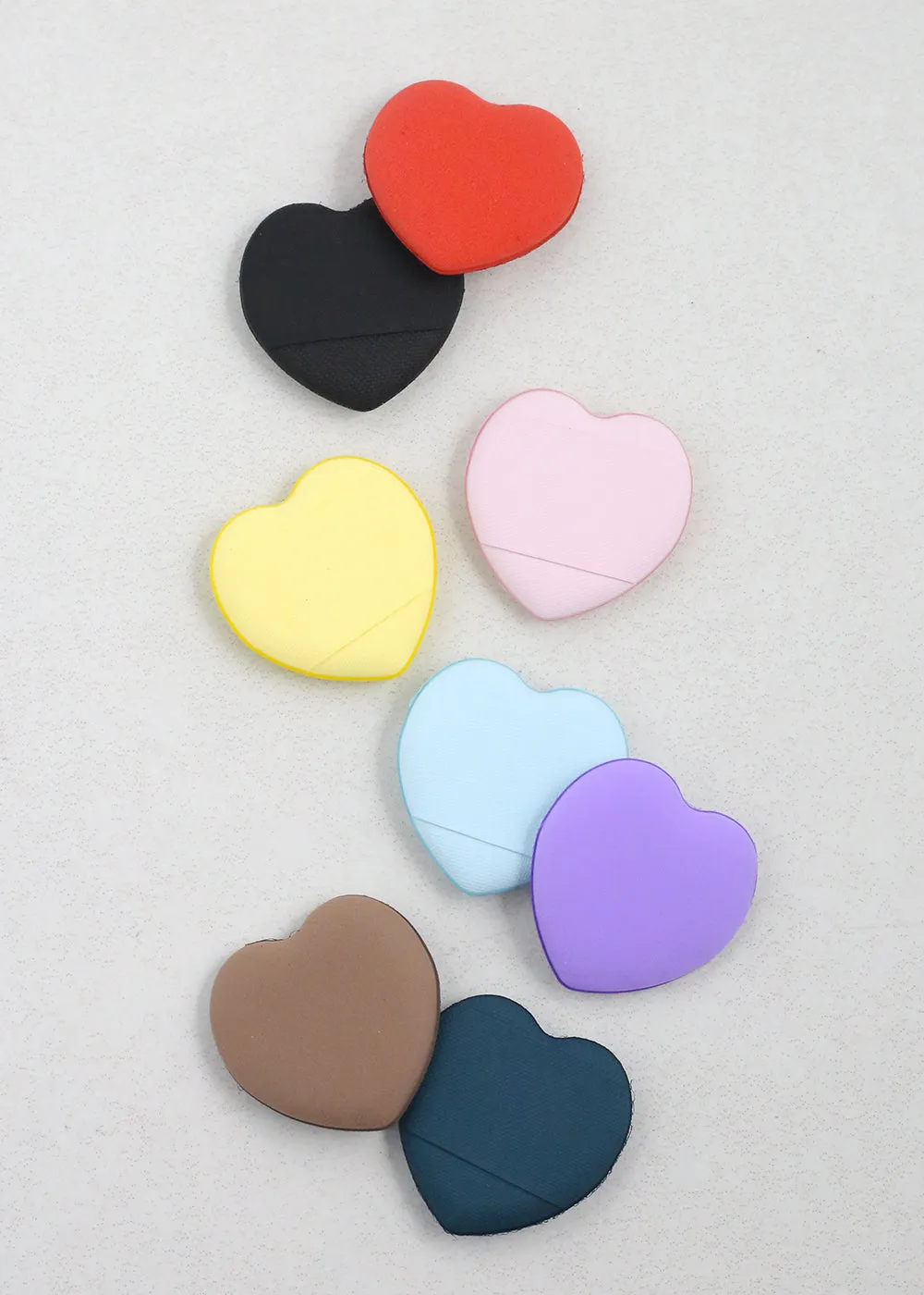 4-Piece Mini Heart-Shaped Makeup Puff Set