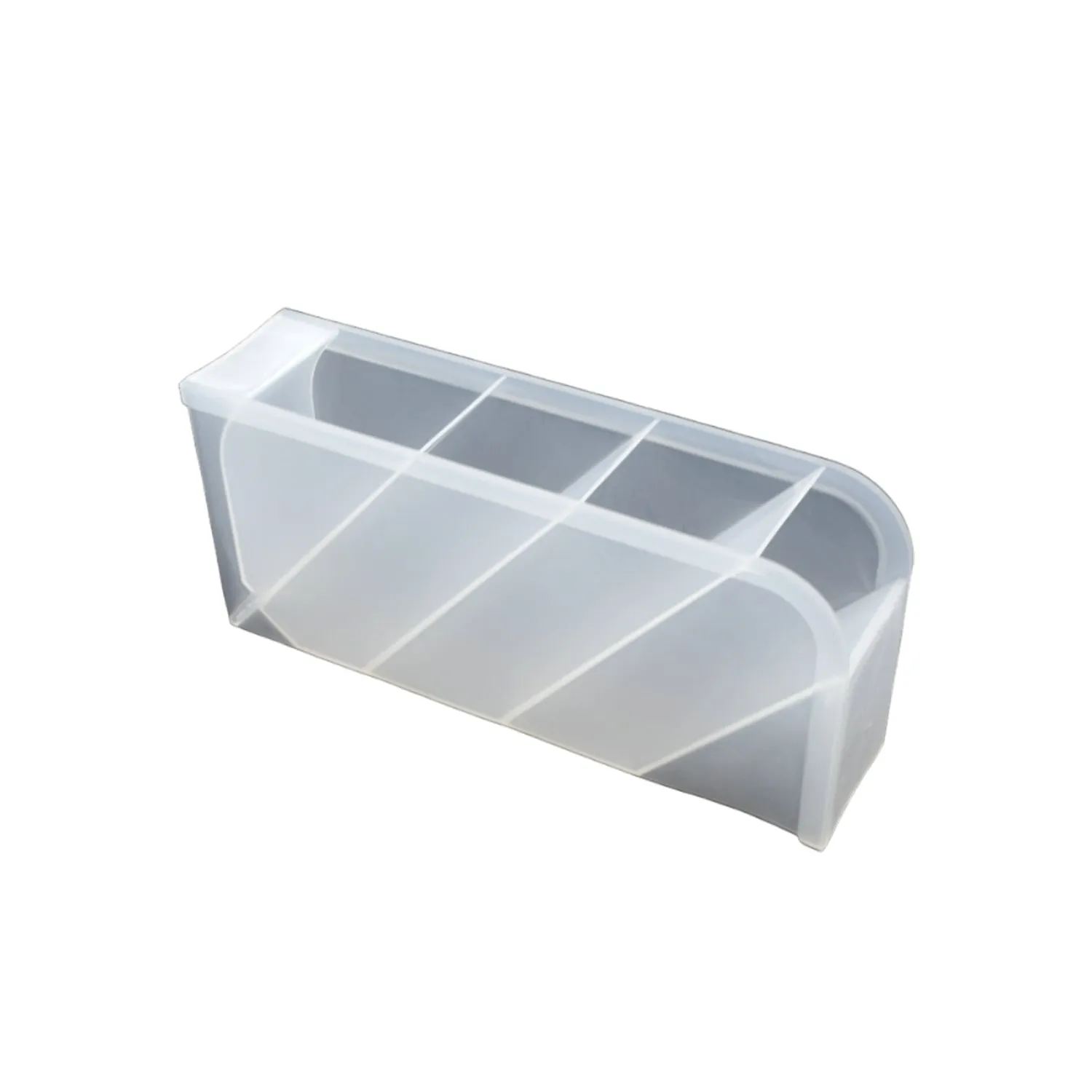 4384 Plastic 4 Compartment Office Desktop Storage Box, Pen Pencil Stand/Holder Stationary Organizer, Plastic Desktop Stationary Organizer For School