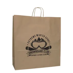450x170x480mm Brown Printed Paper Carrier Bags