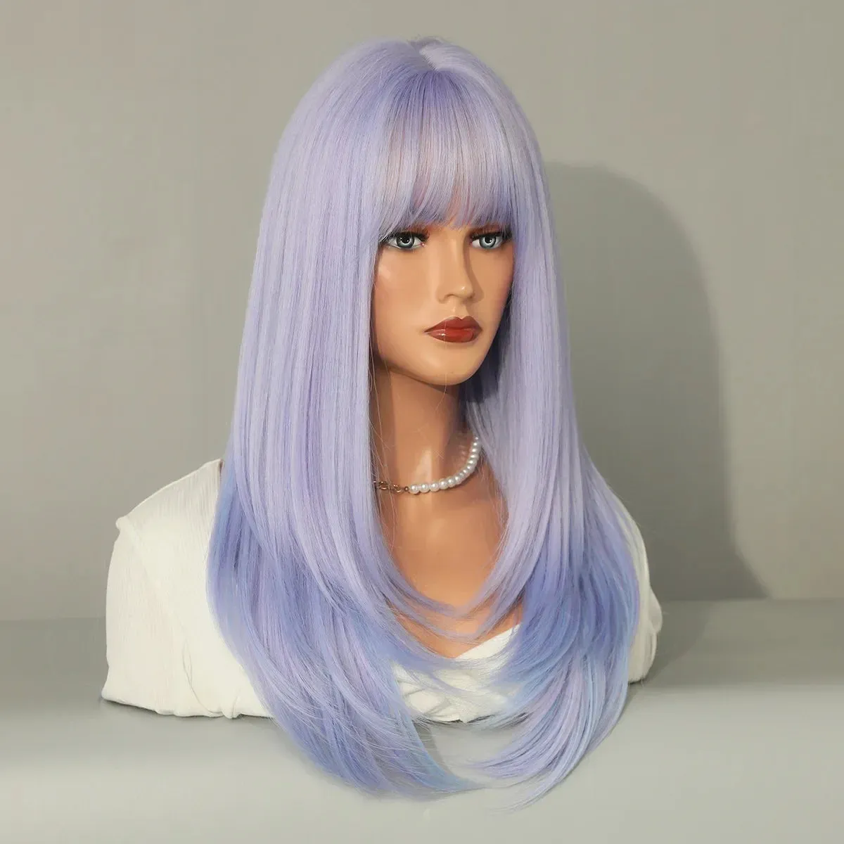 60cm Long 9Style Black Gold Straight Cosplay Hair Wig for Women’s Halloween Christmas Anime Wigs