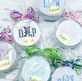 6" Seersucker Organizer Button Bag By Mint