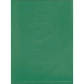 9 x 12" - 2 Mil  Green Flat Poly Bags