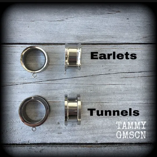 Ace of swords tunnel earrings-Sword ear gauges