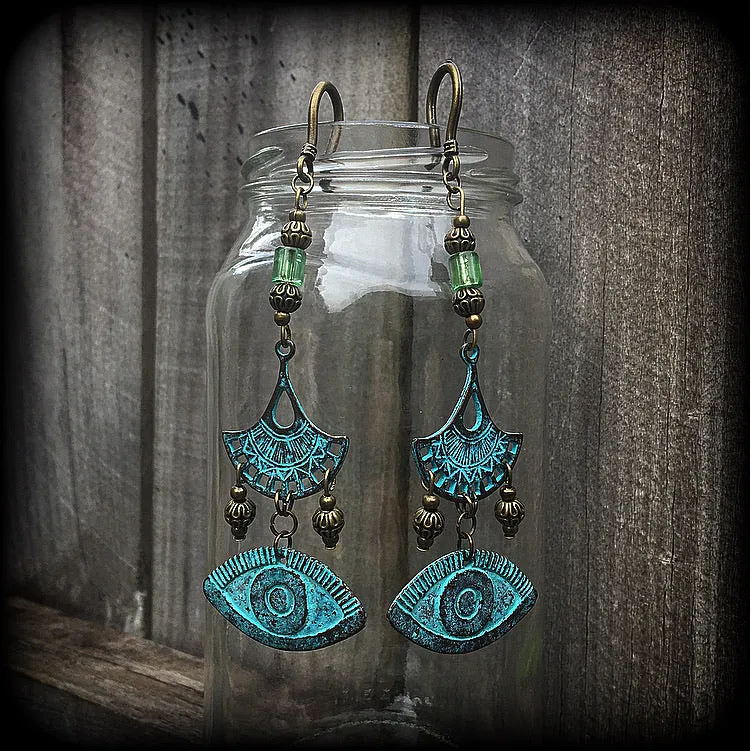 All seeing eye earrings-Sea hag earrings