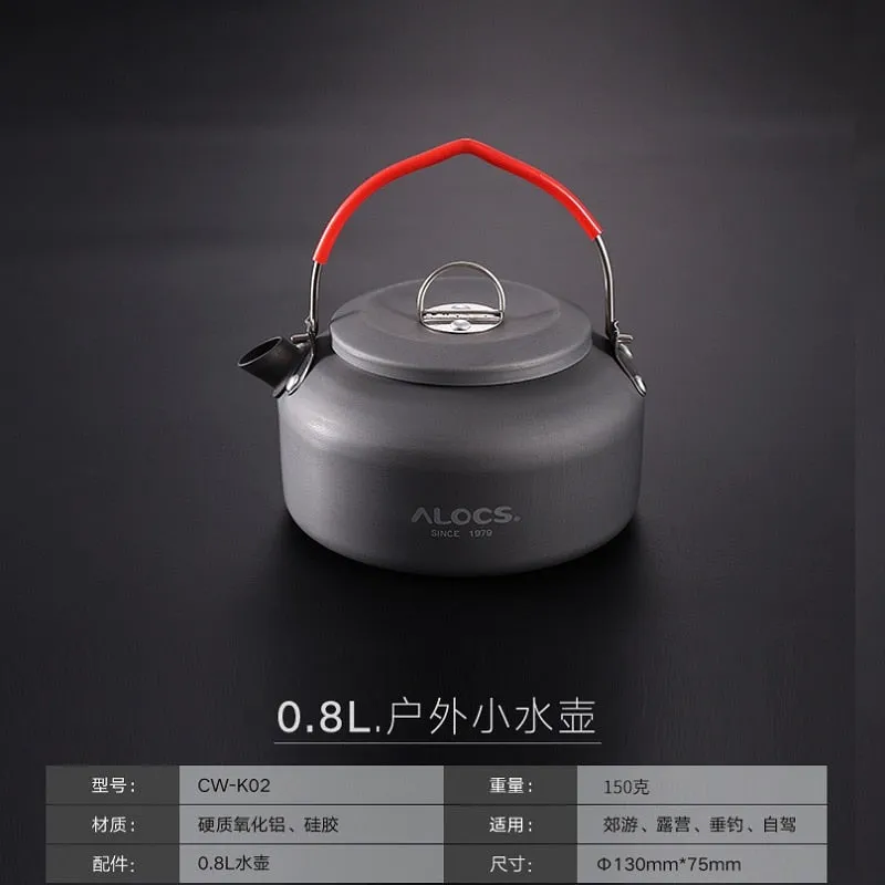 Alocs 0.8L/1.4L Outdoor Camping Kettle K02 K03 K06 Water Kettles Coffee Pot Teapot Super Light
