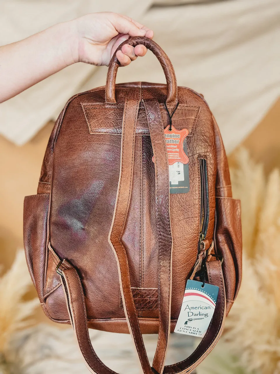 American Darling Saddle Blanket Backpack - Rust