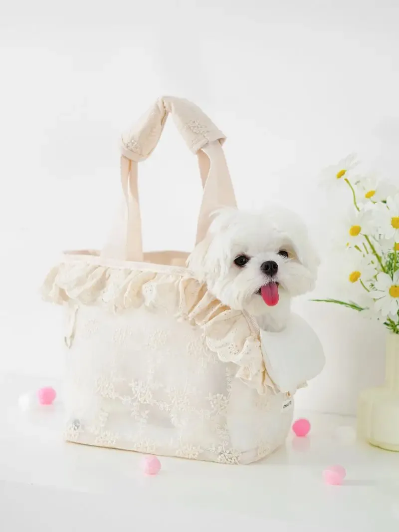 Anniepaw Onecute Puppy Carrier Dog Walking Pets  Accessories Bags Lace Handheld Shoulder for Cute Chihuahua Products