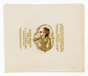 Antique, Unused QUEEN OF BEAUTY Brand Toilet Soap Label, Design A || J.B. Lynas & Son