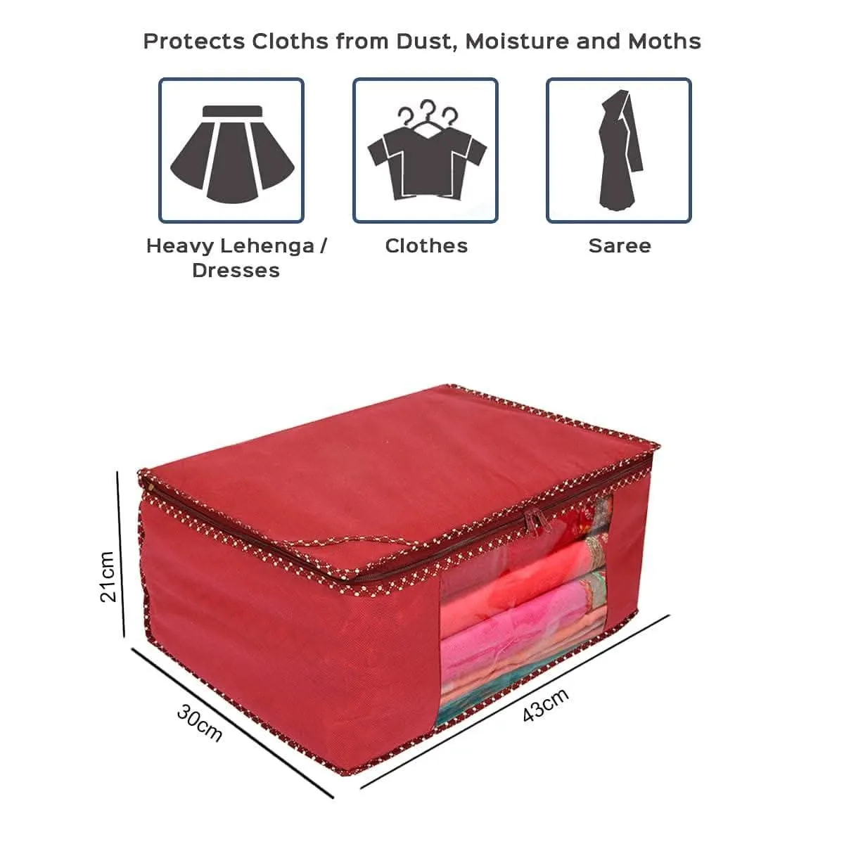 BB BACKBENCHERS Multipurpose Storage Bag ( pack of 6 , maroon )