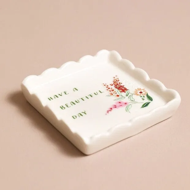 Beautiful Day Square Trinket Dish