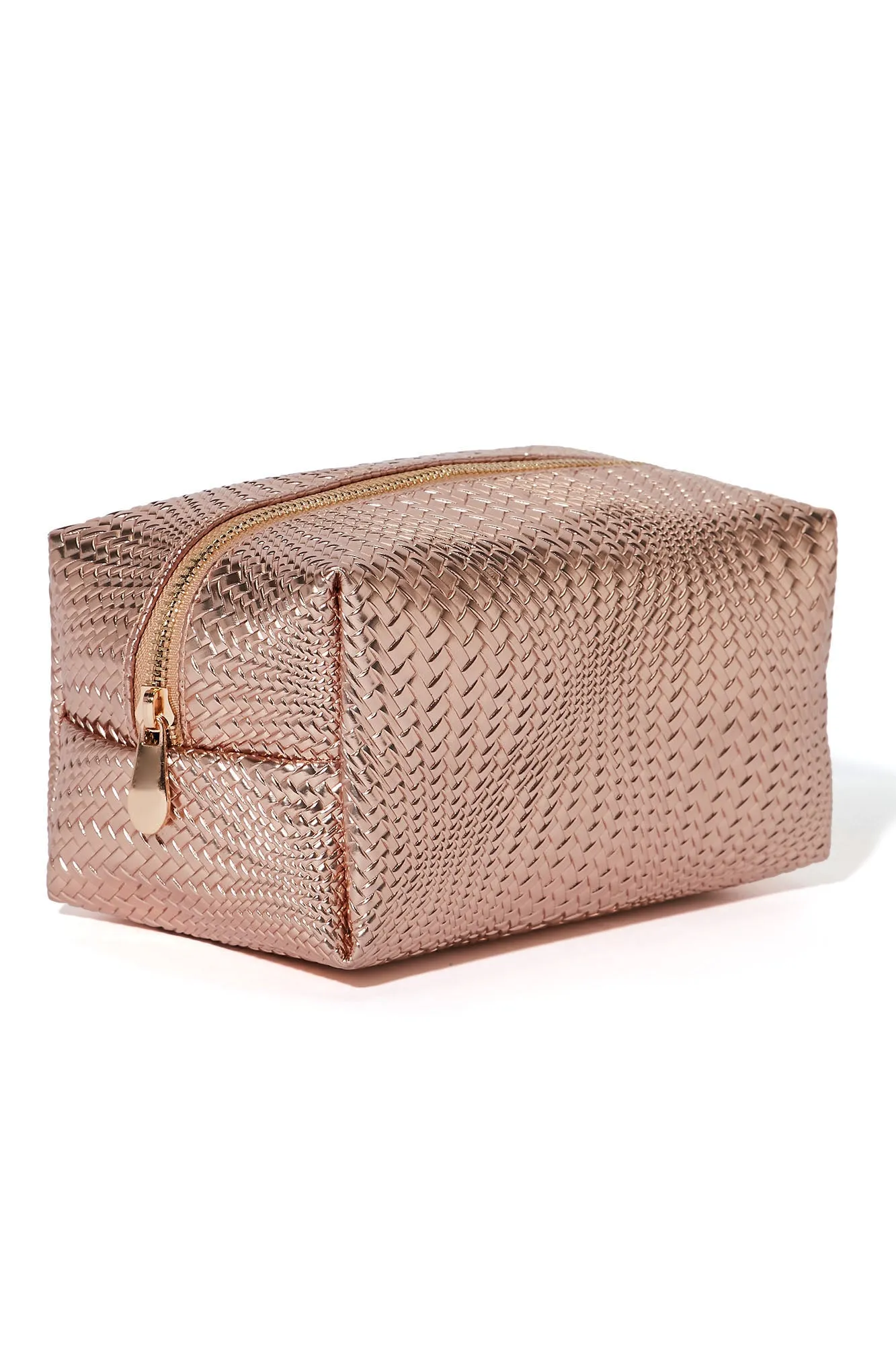 Beautiful Finish Cosmetic Bag - Rose Gold