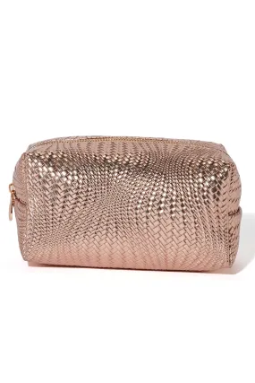 Beautiful Finish Cosmetic Bag - Rose Gold