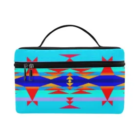 Between the Mountains Blue Cosmetic Bag/Large