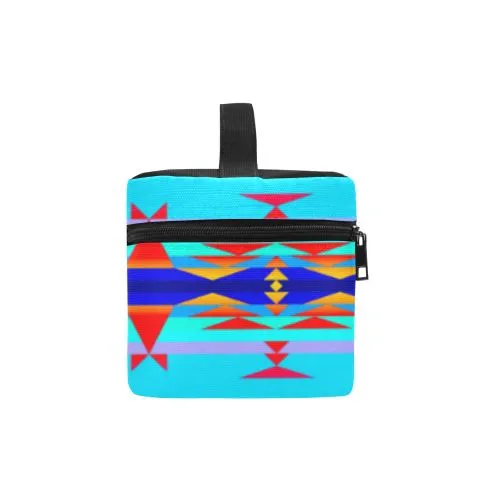 Between the Mountains Blue Cosmetic Bag/Large