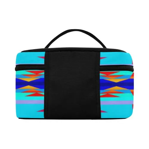 Between the Mountains Blue Cosmetic Bag/Large