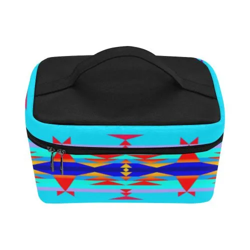 Between the Mountains Blue Cosmetic Bag/Large