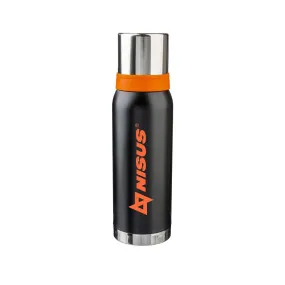 Big Insulated Water Flask with Airtight Lid, Black, 40 oz