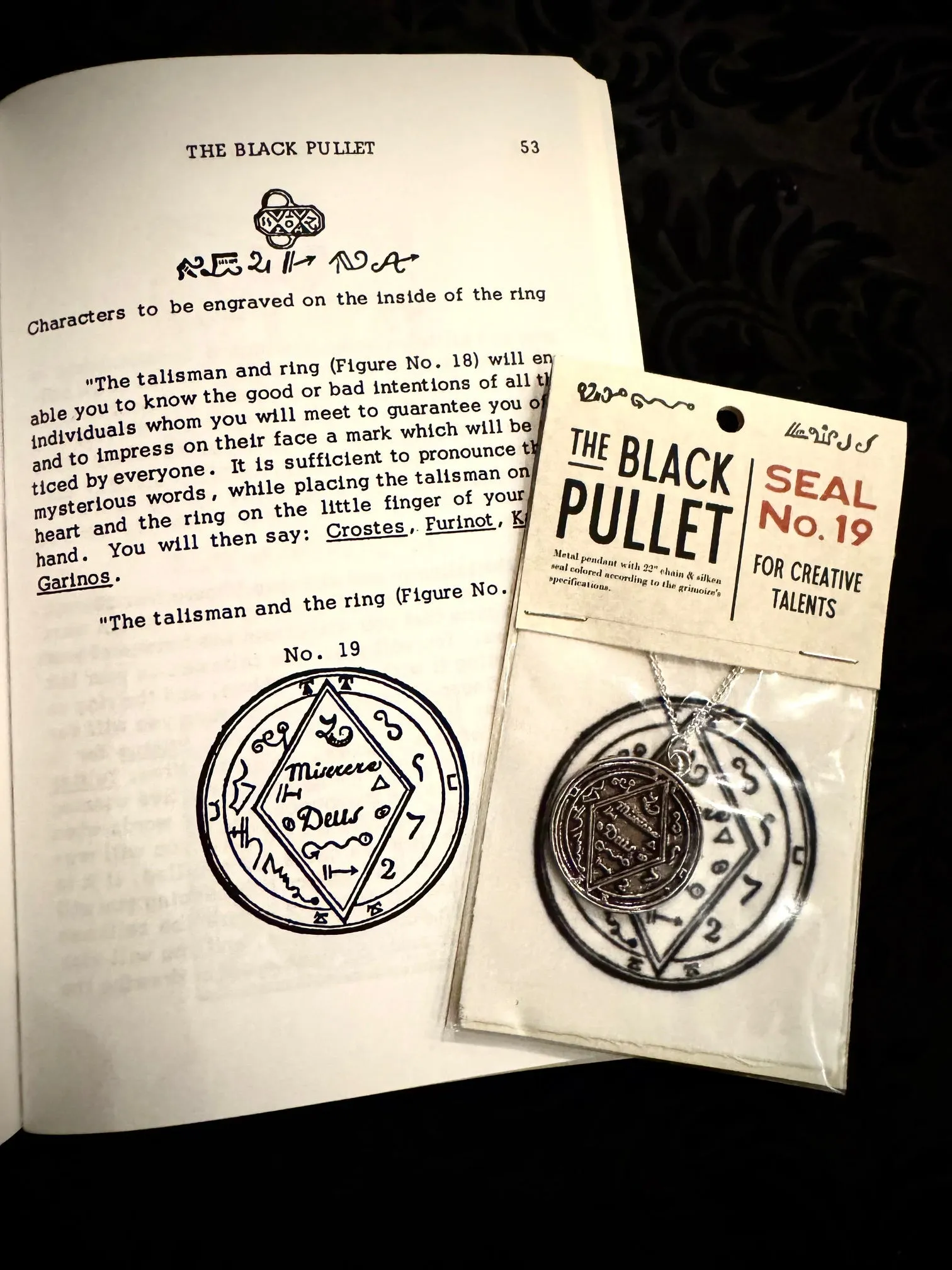 Black Pullet Seal No. 19 Medallion and Patch