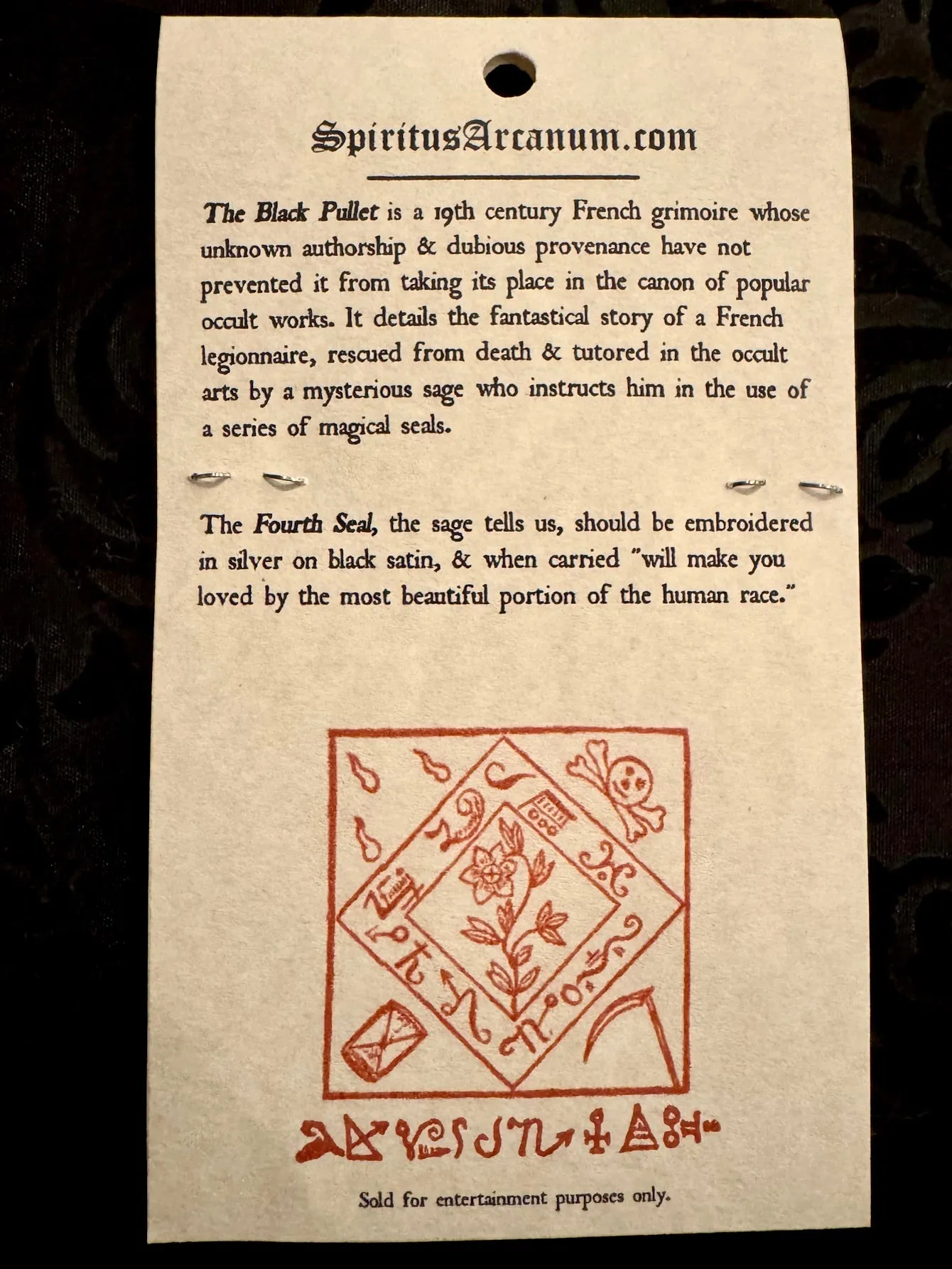 Black Pullet Seal No. 4 Medallion and Patch