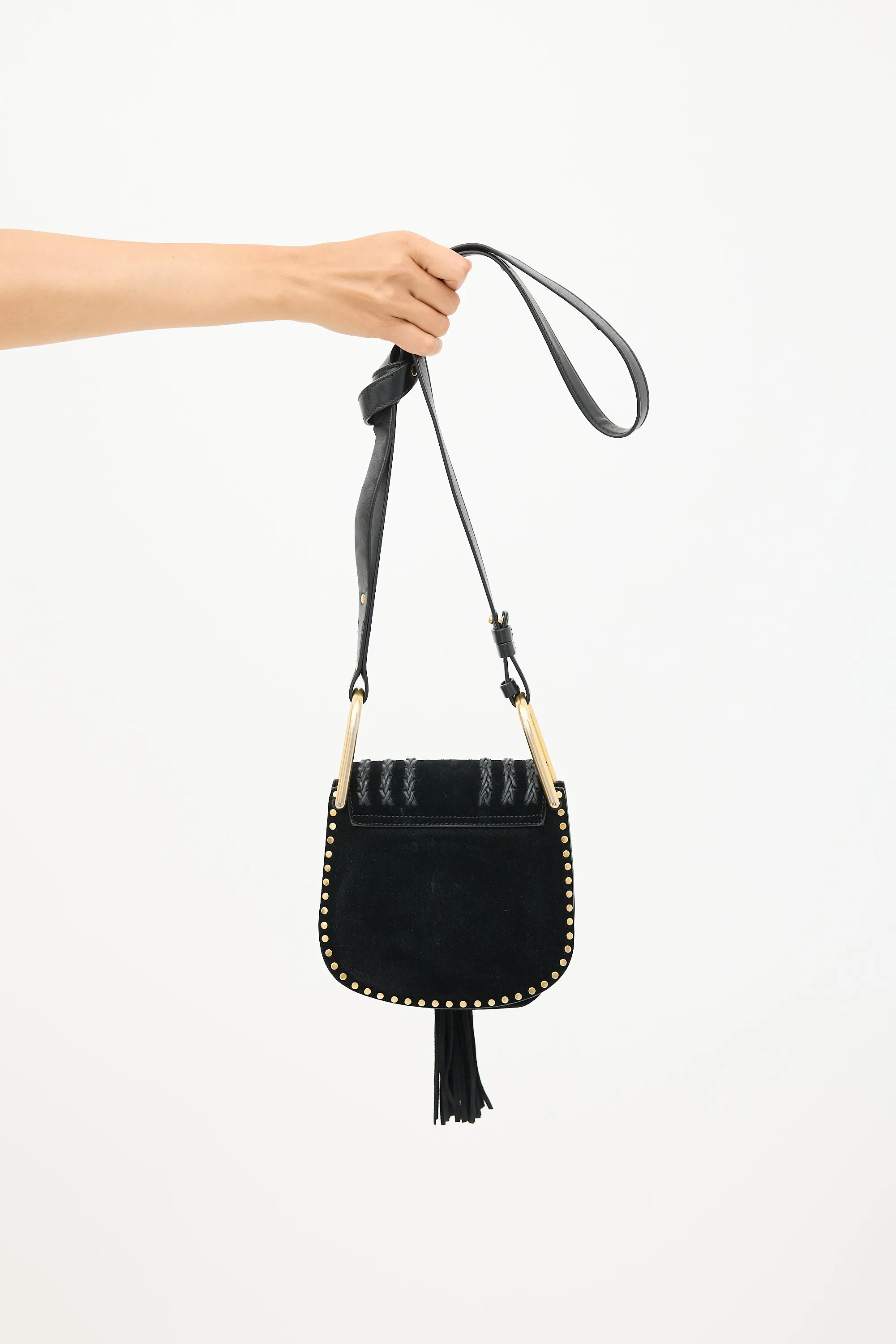Black Suede Mini Hudson Bag