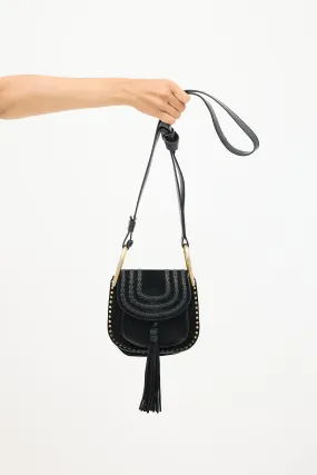 Black Suede Mini Hudson Bag