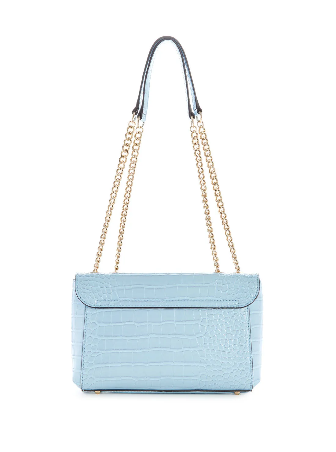Blue Nell Croco Crossbody Bag