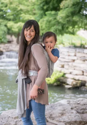 Broadway Grey Everyday Half Buckle Baby Carrier by Beachfront Baby