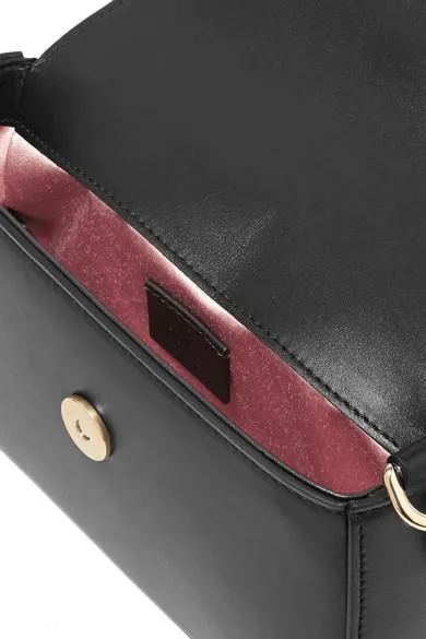 Broadway Mini Embellished Leather Shoulder Bag - Red or Black