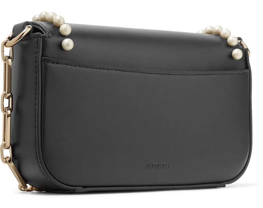 Broadway Mini Embellished Leather Shoulder Bag - Red or Black