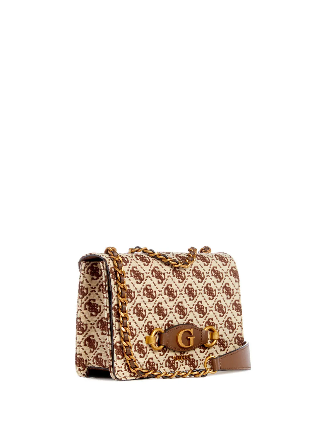 Brown Logo Izzy Crossbody Bag