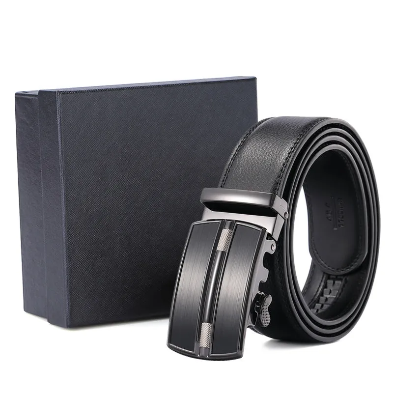 Buckle Two-Layer Gift Belt Fashion Young People Pant Belt Men's Genuine Leather