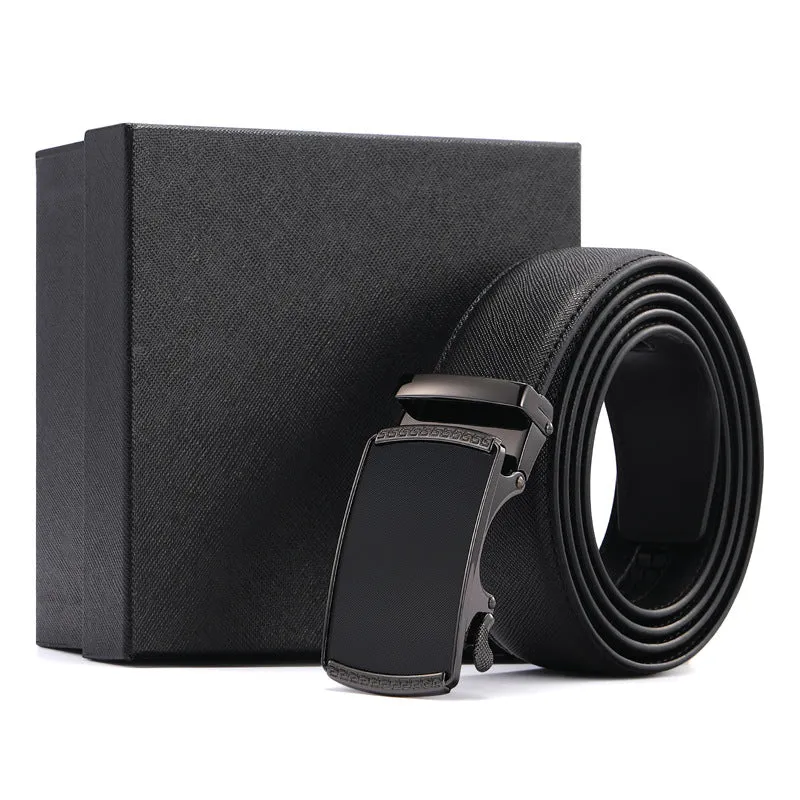 Buckle Two-Layer Gift Belt Fashion Young People Pant Belt Men's Genuine Leather