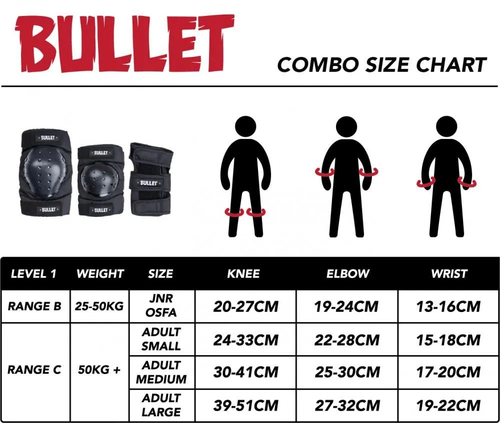 Bullet Triple Padset . Standard Combo Junior - Black