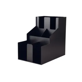 CAC China ACO3-2C 3-Tier Black Cup/Lid Organizer 2-Stack