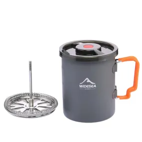 Camping Coffee Pot with French Press - Outdoor Cookware for Hiking and Trekking