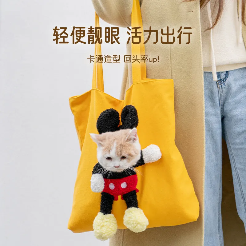 Cartoon Pet Bag | Creative Little Lion Cat & Dog Single Shoulder Pet Carrier | Pet Supplies