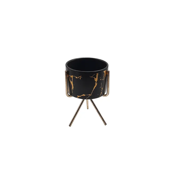 Ceramic Marble Design Mini Decorative Pots - Set of 3
