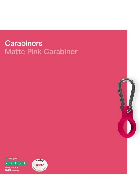 Chilly's S Water Bottle Carabiner Matt Pink CBCARMAPNK