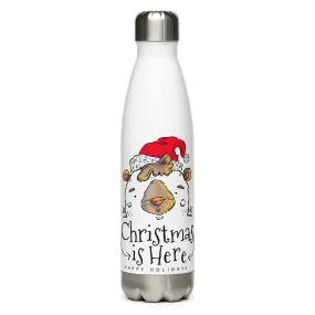 Christmas is Here Stainless Steel Water Bottle