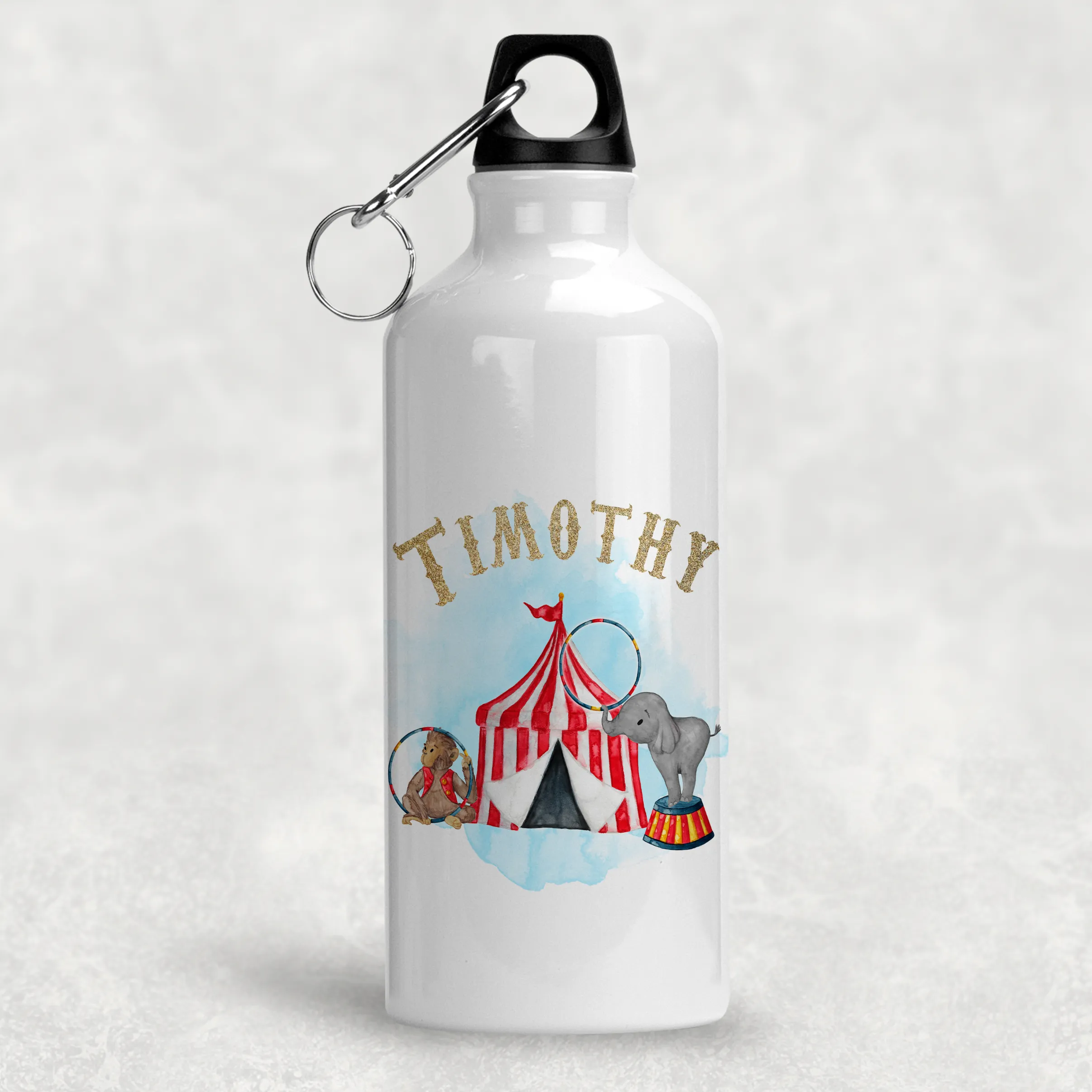 Circus Personalised Kids Aluminium Water Bottle 400/600ml