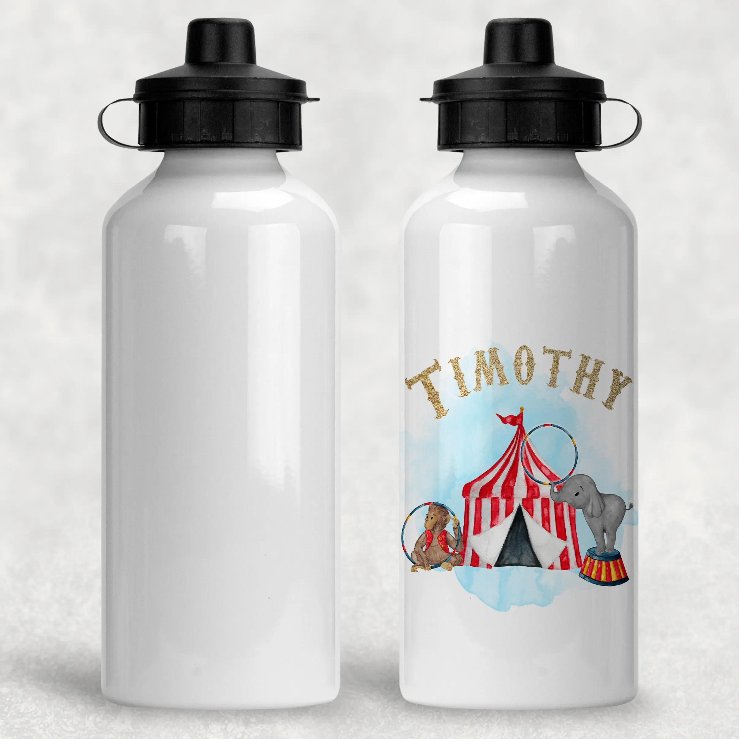 Circus Personalised Kids Aluminium Water Bottle 400/600ml
