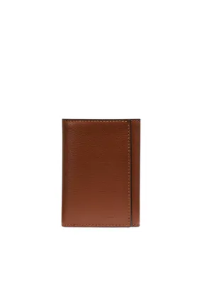 Coach Trifold Wallet Sportcalf Leather In Saddle 23845