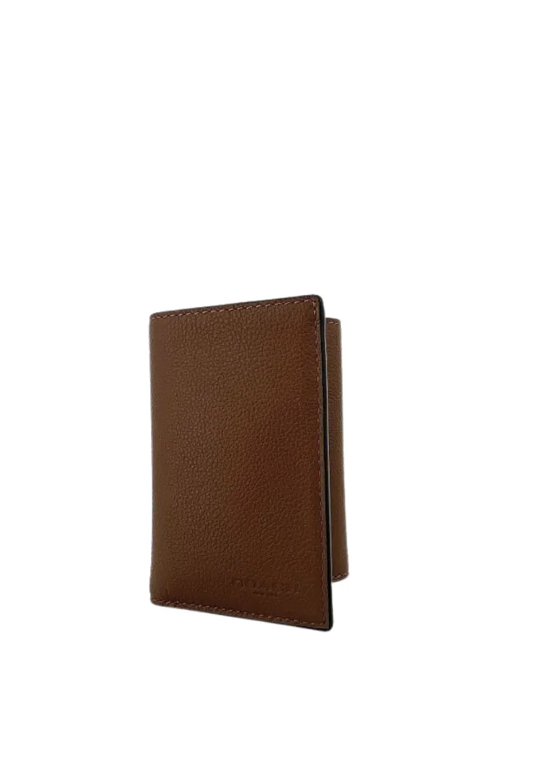 Coach Trifold Wallet Sportcalf Leather In Saddle 23845