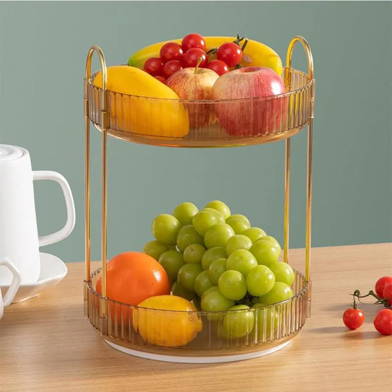 Corraine 2-Tier Multipurpose Revolving Organizer -Gold